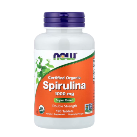 SPIRULINA ORGANIC DOUBLE STRENGTH 1000mg 120 tablets - NOW