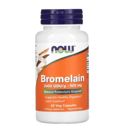 BROMELAIN - NOW - 500MG 60 VEG CAPS