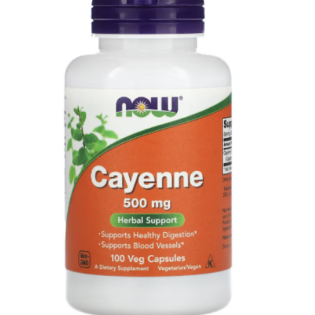 CAYENNE 500mg 100 veg caps - NOW
