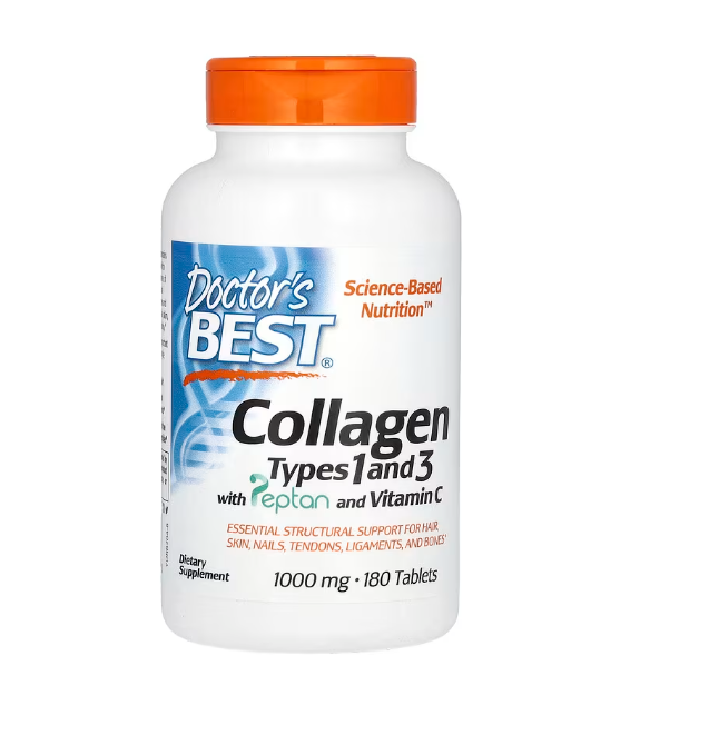 COLLAGEN TYPES 1&3 WITH PEPTAN AND VIT C 180 TABLETS-DOCTOR'S BEST