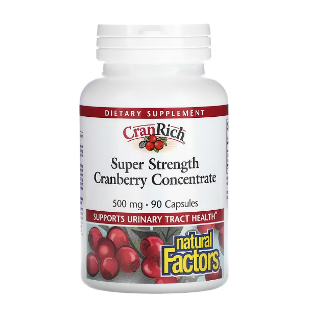 CRANRICH SUPER STRENGTH CRANBERRY CONCENTRATE 500mg 90 caps- NATURAL FACTORS