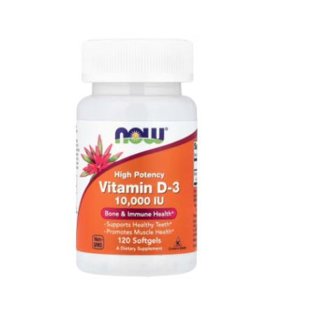 D3 10000iu 120 softgels NOW
