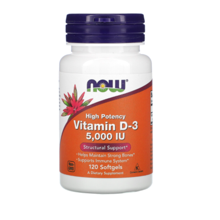 D3 VITAMIN 5000 IU-NOW 120 Softgels