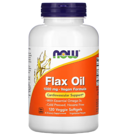 FLAX OIL 1000mg 120 veg softgels - NOW
