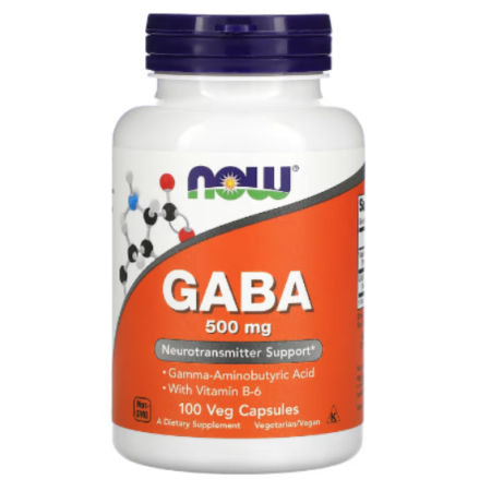 GABA -NOW- 500MG 100 VEG CAPS