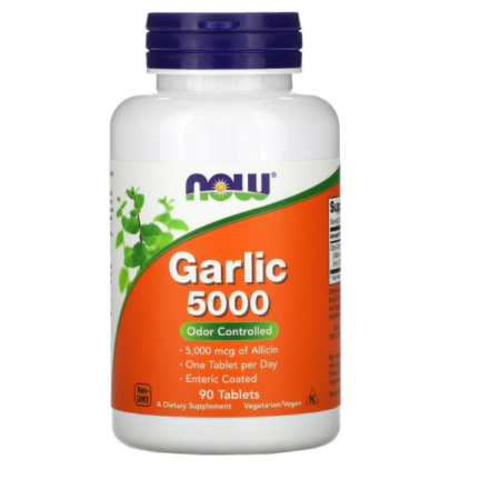 GARLIC 5000-NOW 90 Tablets