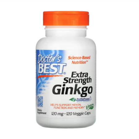 GINKGO EXTRA STRENGTH-DOCTOR'S BEST- 120 VEG CAPS