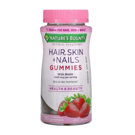 HAIR, SKIN & NAILS GUMMIES=NATURE'S BOUNTY 80 gummies