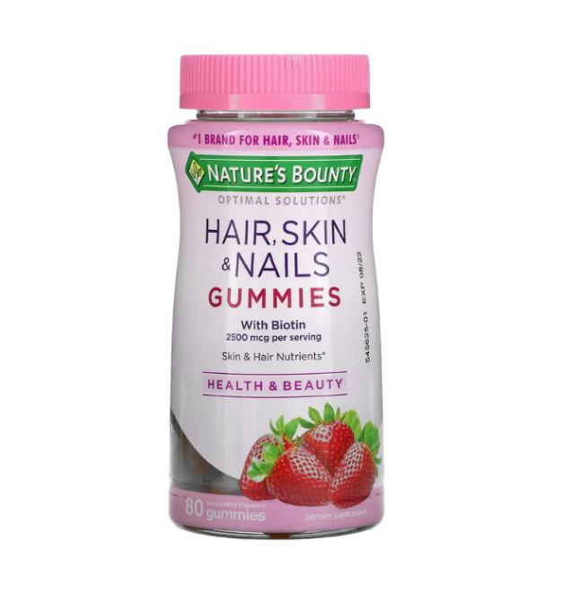 HAIR, SKIN & NAILS GUMMIES=NATURE'S BOUNTY 80 gummies