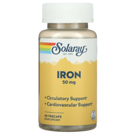IRON-SOLARAY 50mg 60 Vegcaps
