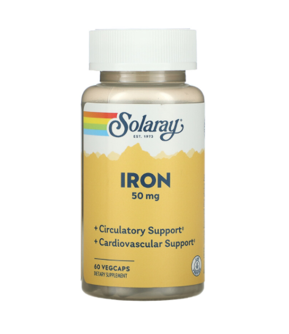 IRON-SOLARAY 50mg 60 Vegcaps