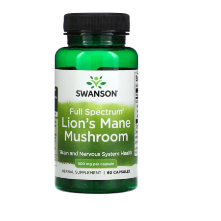 LION'S MANE MUSHROOM FULL SPECTRUM- SWANSON- 500MG 60 CAPS