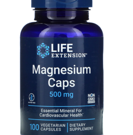 MAGNESIUM LIFE EXTENSION 500mg 100 Veg Caps