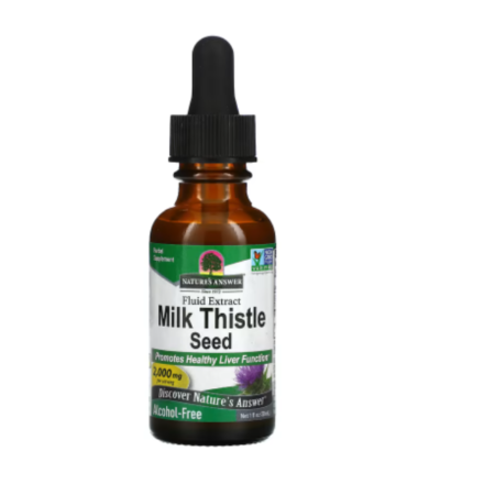 MILK THISTLE SEED, FLUID EXTRACT, ALCOHOL FREE, - NATURE'S ANSWER -  2000mg 30ml
