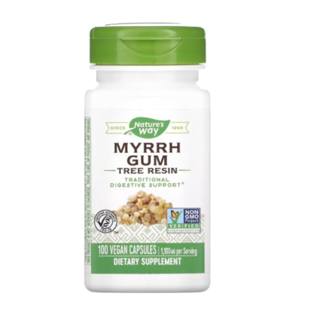 MYRHH GUM TREE RESIN 550mg 100 VEG CAPS NATURE'S WAY