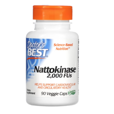 NATTOKINASE - DOCTOR'S BEST- 2000 FU'S 90 VEG CAPS