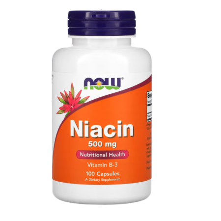 NIACIN -NOW - 500mg 100 capsules