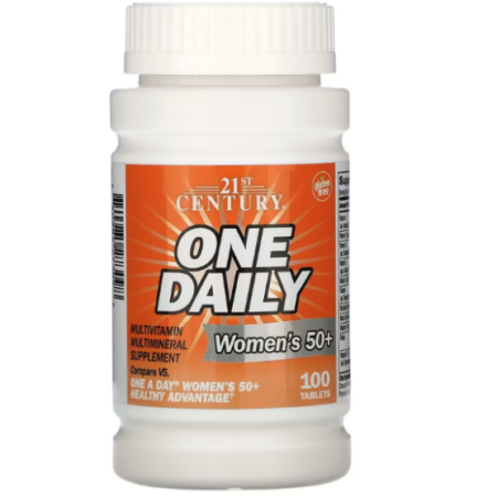 MULTIVITAMIN/MULTIMINERAL  ONE DAILY WOMEN'S 50+ -21st CENTURY- 100 TABLETS