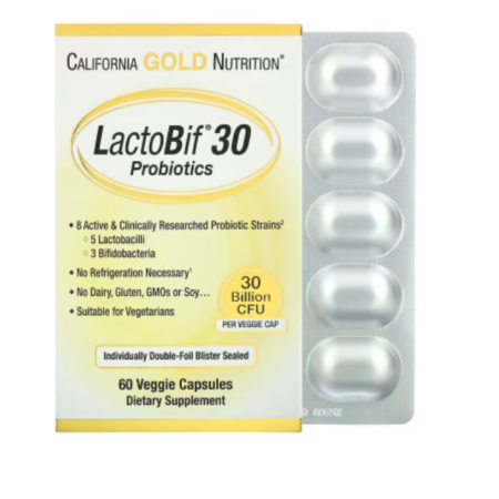 PROBIOTICS  LACTOBIF 30 BILLION CFU - CGN - 60 VEG CAPS