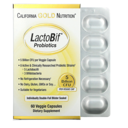 PROBIOTICS LACTOBIF 5 BILLION CFU  CGN 60 Veg Caps