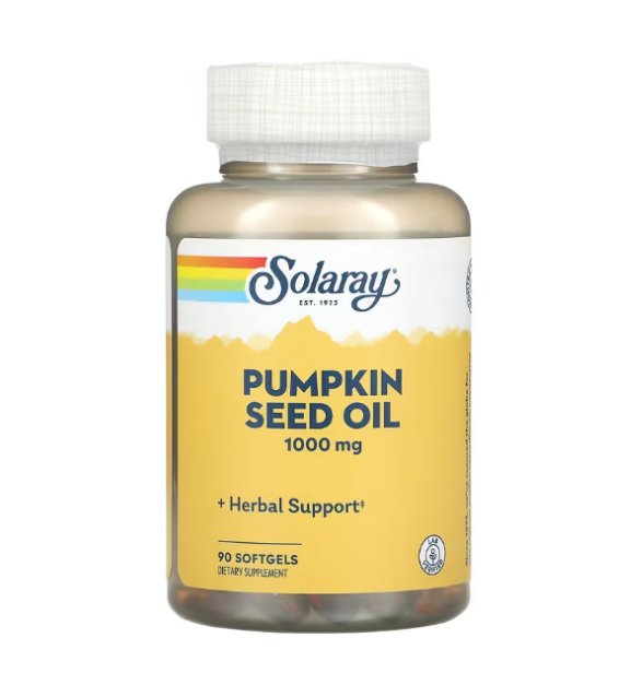 PUMPKIN SEED OIL 1000mg 90 softgels- SOLARAY
