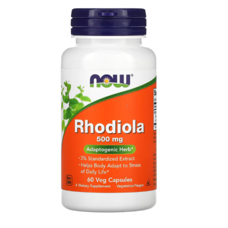 RHODIOLA 500MG - NOW - 60 VEG CAPS