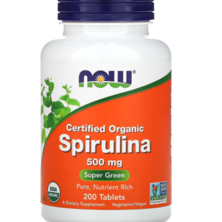 SPIRULINA ORGANIC NOW  500mg 200 Tablets